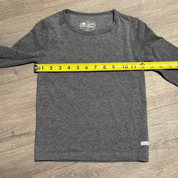 Ruffle Butts Girls Gray Long Sleeve Top Size 5 Ruffle Cuff Tee Shirt - Picture 6 of 8